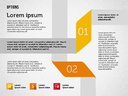 Options de style origami, Diapositive 6, 01946, Schémas d'étapes — PoweredTemplate.com