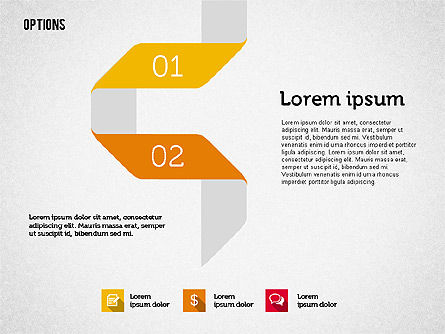 Options de style origami, Diapositive 8, 01946, Schémas d'étapes — PoweredTemplate.com