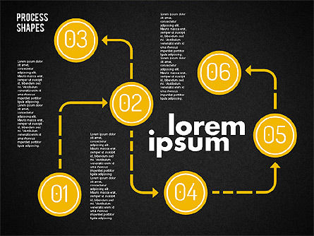 Kit de formas de proceso, Diapositiva 13, 01948, Diagramas de proceso — PoweredTemplate.com