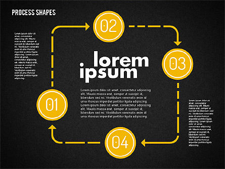 Kit de formas de proceso, Diapositiva 14, 01948, Diagramas de proceso — PoweredTemplate.com