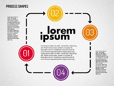 Kit de formes de processus, Diapositive 6, 01948, Schémas de procédés — PoweredTemplate.com