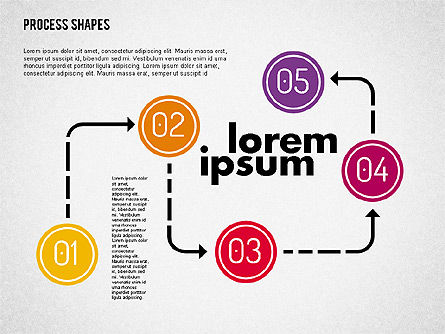 Kit de formas de proceso, Diapositiva 7, 01948, Diagramas de proceso — PoweredTemplate.com