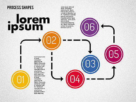 Kit de formes de processus, Diapositive 8, 01948, Schémas de procédés — PoweredTemplate.com