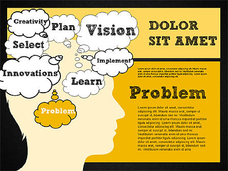 Concept de vision de plan et de schéma de problème, Diapositive 16, 01949, Modèles commerciaux — PoweredTemplate.com