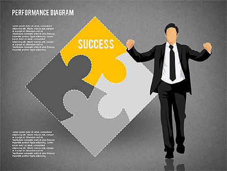 Kit de concept de diagramme de performance, Diapositive 9, 01950, Schémas puzzle — PoweredTemplate.com