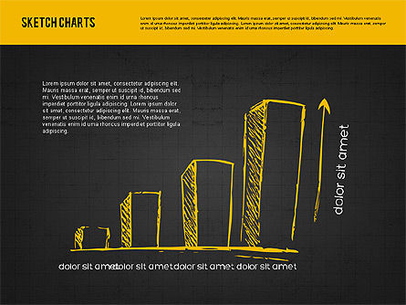 Schets stijl charts, Dia 12, 01953, Businessmodellen — PoweredTemplate.com