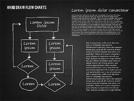 Gráficos de flujo dibujados a mano, Diapositiva 10, 01955, Diagramas de flujo — PoweredTemplate.com