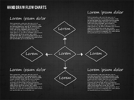 Hand Drawn Flow Charts, Slide 14, 01955, Flow Charts — PoweredTemplate.com