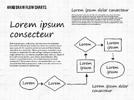 Hand Drawn Flow Charts, Slide 3, 01955, Flow Charts — PoweredTemplate.com