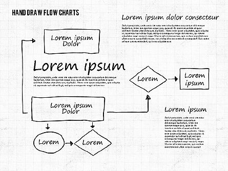 Hand Drawn Flow Charts, Slide 5, 01955, Flow Charts — PoweredTemplate.com