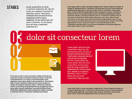 Agenda in design piatto, Slide 3, 01956, Diagrammi Palco — PoweredTemplate.com