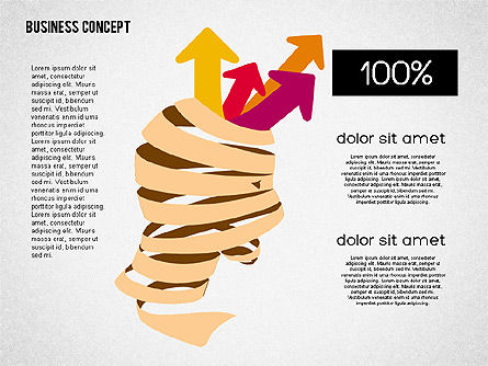 창의적인 비즈니스 컨셉 모양, 슬라이드 3, 01958, 모양 — PoweredTemplate.com