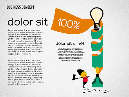 Concepto de negocio creativo formas, Diapositiva 4, 01958, Formas — PoweredTemplate.com
