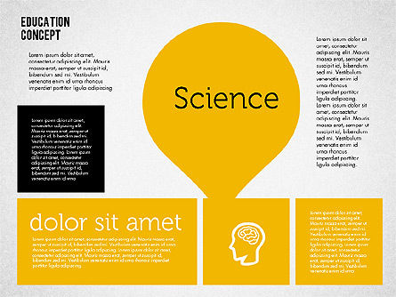 Onderwijs concept presentatie, PowerPoint-sjabloon, 01959, Educatieve Grafieken en Diagrammen — PoweredTemplate.com