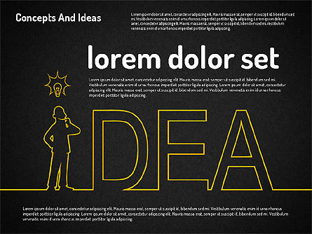概念とアイデアはスタイルシェイプをスケッチします。, スライド 10, 01961, 図形 — PoweredTemplate.com