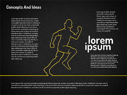 概念とアイデアはスタイルシェイプをスケッチします。, スライド 14, 01961, 図形 — PoweredTemplate.com