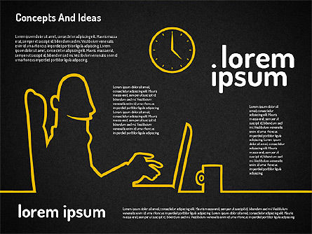 概念とアイデアはスタイルシェイプをスケッチします。, スライド 15, 01961, 図形 — PoweredTemplate.com