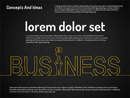 概念とアイデアはスタイルシェイプをスケッチします。, スライド 16, 01961, 図形 — PoweredTemplate.com