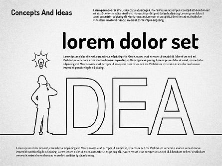 概念とアイデアはスタイルシェイプをスケッチします。, スライド 2, 01961, 図形 — PoweredTemplate.com