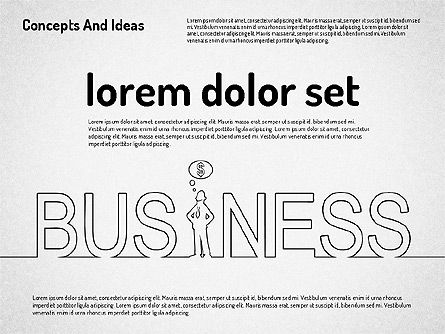 Conceptos e ideas Esbozar formas de estilo, Diapositiva 8, 01961, Formas — PoweredTemplate.com