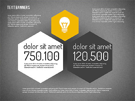 Text Banners in Flat Design, Slide 12, 01966, Text Boxes — PoweredTemplate.com
