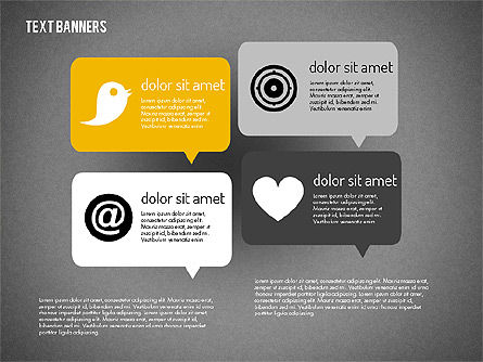 Text Banners in Flat Design, Slide 13, 01966, Text Boxes — PoweredTemplate.com