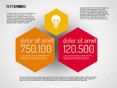 Text Banners in Flat Design, Slide 4, 01966, Text Boxes — PoweredTemplate.com