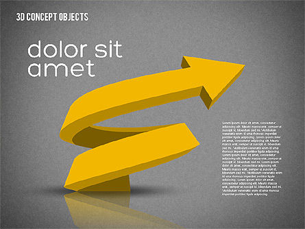 Creative 3d Objects Kit, Slide 13, 01967, Bentuk — PoweredTemplate.com