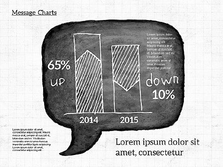 Burbuja de discurso con diagramas, Diapositiva 2, 01969, Modelos de negocios — PoweredTemplate.com