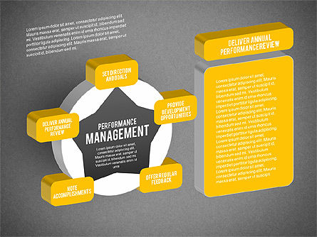 Diagramme étoile de gestion de performance 3D, Diapositive 15, 01973, Modèles commerciaux — PoweredTemplate.com