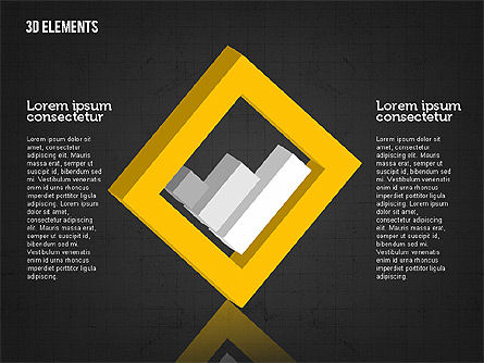 Colección de objetos 3D, Diapositiva 11, 01975, Formas — PoweredTemplate.com