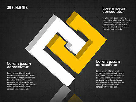 3d 개체 컬렉션, 슬라이드 12, 01975, 모양 — PoweredTemplate.com