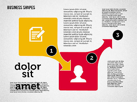 Process Shapes Collection in Flat Design, Slide 6, 01976, Process Diagrams — PoweredTemplate.com
