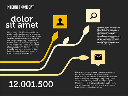 Diagramme de réseau social en conception plate, Diapositive 12, 01977, Modèles commerciaux — PoweredTemplate.com