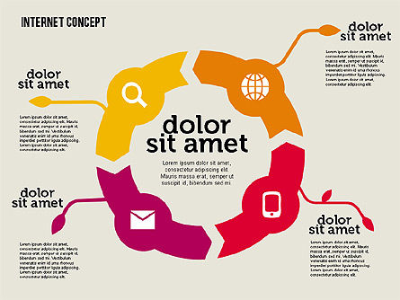 Diagram Jejaring Sosial Dalam Desain Datar, Slide 5, 01977, Model Bisnis — PoweredTemplate.com