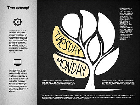 Concepto del árbol de la semana, Diapositiva 11, 01978, Diagramas de la etapa — PoweredTemplate.com