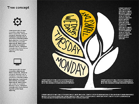 Settimana concetto di albero, Slide 13, 01978, Diagrammi Palco — PoweredTemplate.com