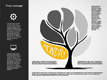 Concepto del árbol de la semana, Diapositiva 2, 01978, Diagramas de la etapa — PoweredTemplate.com
