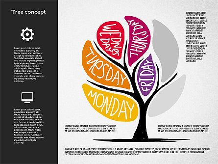 Week Tree Concept, Slide 6, 01978, Stage Diagrams — PoweredTemplate.com