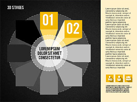 Escalões arranjados em círculo, Deslizar 10, 01979, Diagramas de Etapas — PoweredTemplate.com