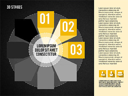 Escalões arranjados em círculo, Deslizar 11, 01979, Diagramas de Etapas — PoweredTemplate.com