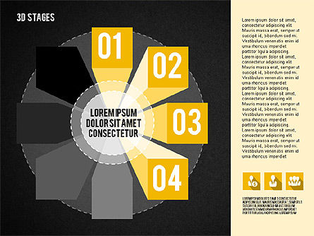 Escalões arranjados em círculo, Deslizar 12, 01979, Diagramas de Etapas — PoweredTemplate.com