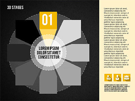 Escalões arranjados em círculo, Deslizar 9, 01979, Diagramas de Etapas — PoweredTemplate.com