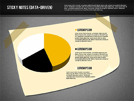 Catatan Lengket Dengan Diagram (data Driven), Slide 11, 01981, Bagan dan Diagram berdasarkan Data — PoweredTemplate.com