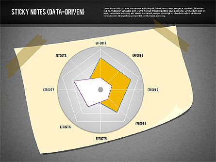 Catatan Lengket Dengan Diagram (data Driven), Slide 13, 01981, Bagan dan Diagram berdasarkan Data — PoweredTemplate.com