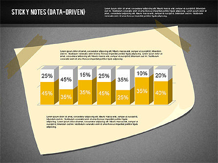 Notas pegajosas con diagramas (impulsado por datos), Diapositiva 16, 01981, Diagramas basados en datos — PoweredTemplate.com