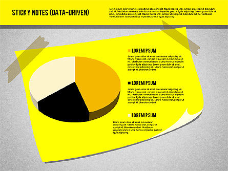 Notas pegajosas con diagramas (impulsado por datos), Diapositiva 3, 01981, Diagramas basados en datos — PoweredTemplate.com