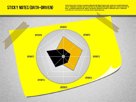 Catatan Lengket Dengan Diagram (data Driven), Slide 5, 01981, Bagan dan Diagram berdasarkan Data — PoweredTemplate.com