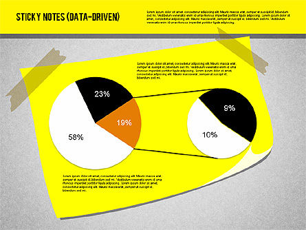 Notas pegajosas con diagramas (impulsado por datos), Diapositiva 7, 01981, Diagramas basados en datos — PoweredTemplate.com