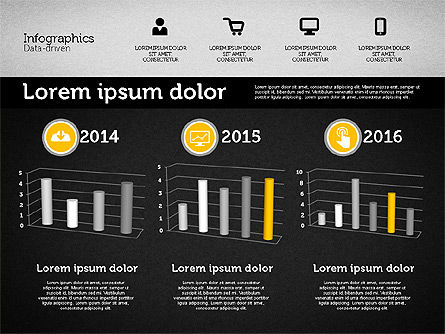 Presentación con Inforgraphics en Diseño Plano, Diapositiva 11, 01982, Plantillas de presentación — PoweredTemplate.com